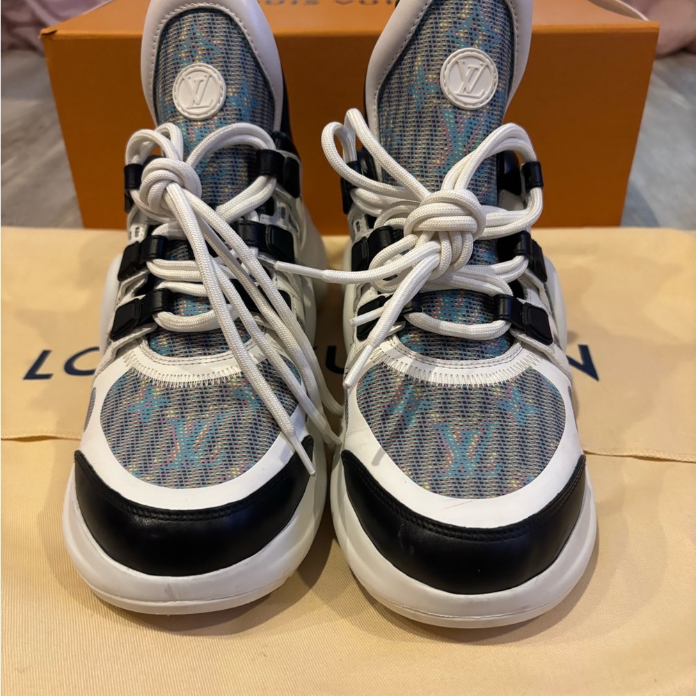 Louis Vuitton Sneakers - White, Black, and Blue